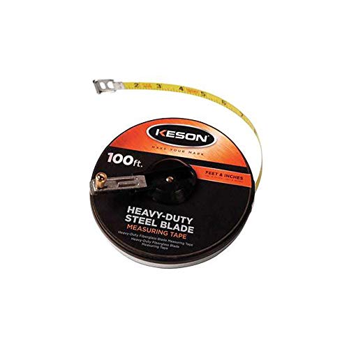 Keson ST10018 Steel Tape Measure (100-Foot) - Durable and Accurate