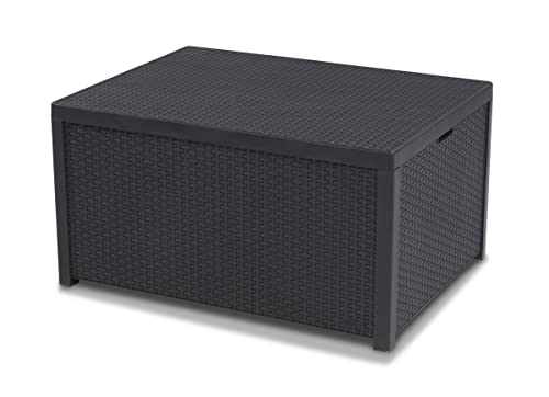 Keter 220002 Allibert Arica Outdoor Storage Box-Graphite, 78x58x10 cm