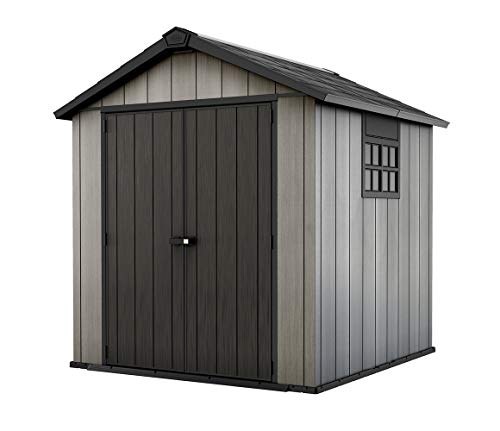 Keter Oakland Large Resin Outdoor Shed for Lawn Mower and Bike Storage