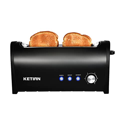  Long Slot Toaster, 2 Slice Toaster Best Rated Prime with  Warming Rack, 1.7'' Extra Wide Slots Stainless Steel Toasters, 6 Bread  Shade Settings, Defrost/Reheat/Cancel, Removable Crumb Tray, 1000W: Home &  Kitchen