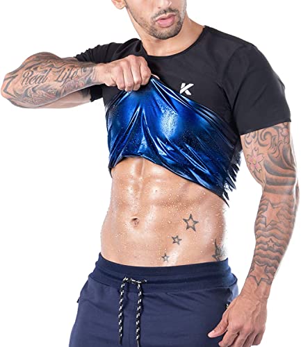 BODYSUNER Sauna Sweat Suits Shirt Waist Trainer for Men