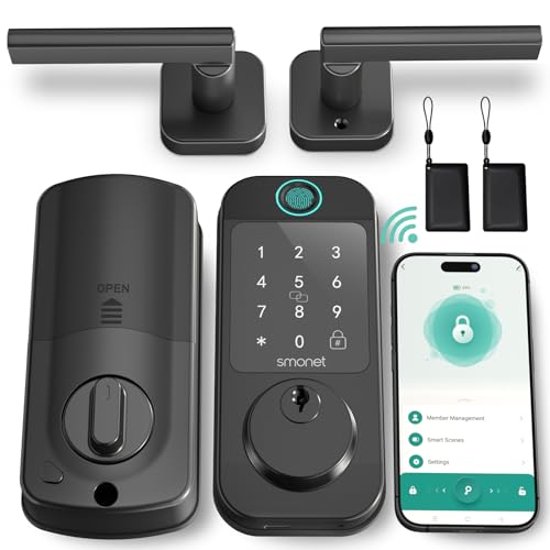SMONET WiFi Fingerprint Smart Lock with App Control and Alexa Integration