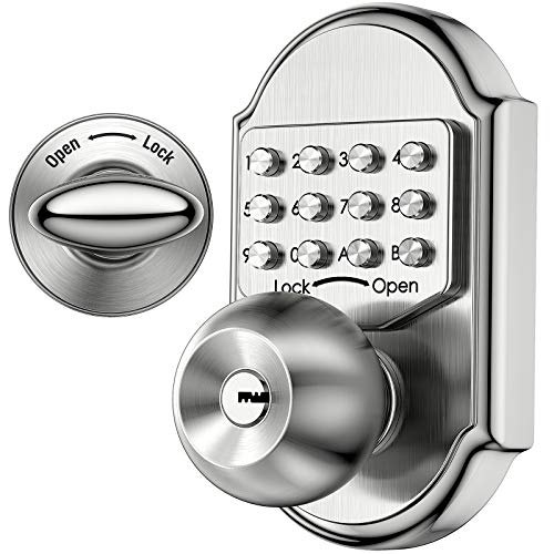 Keyless Entry Door Lock Deadbolt Stainless Steel 304 Keypad Mechanical Digital Combination Double Security (Pass Code Or Keys)