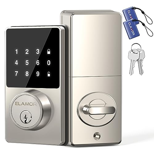 Keyless Entry Door Lock, Electronic Deadbolt Lock with Touchscreen Keypad