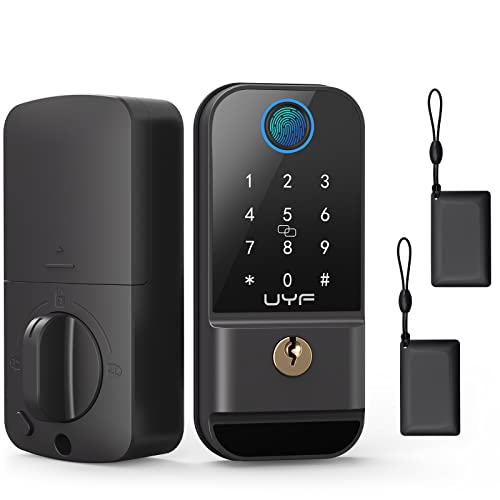 UYF Fingerprint Smart Door Lock - Keyless Entry, Biometric, Keypad, Automatic