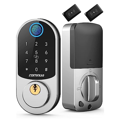 Zomnua Smart Front Door Lock with Fingerprint, Keypad, Auto Lock