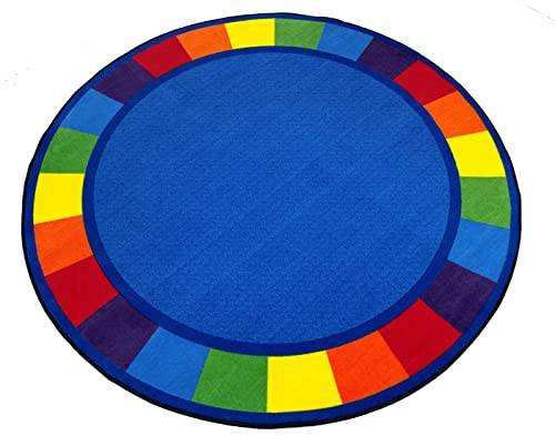 KidCarpet.com Colors Full Circle Classroom Carpet, 6' Round