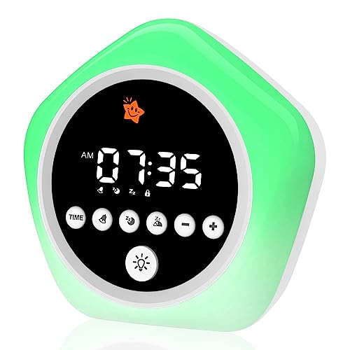 Kids Alarm Clock with Sleep Training and Night Lights