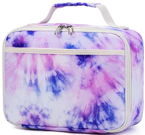 Tie Dye Lunch Box Kids Girls Boys Insulated Cooler Thermal Cute Lunch Bag  Tote for School