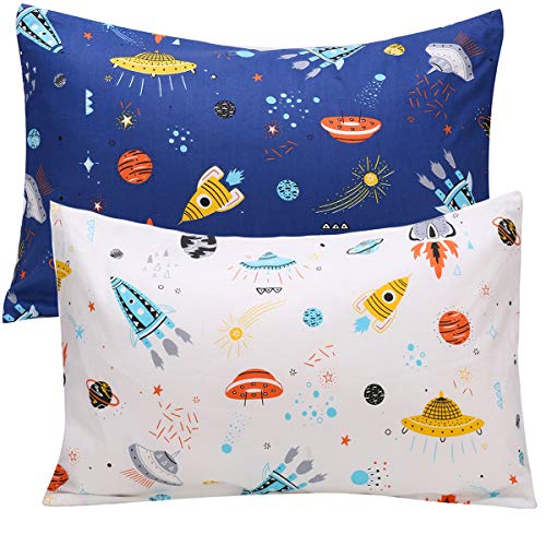 UOMNY Kids Toddler Pillowcases - 2-Pack Space Theme
