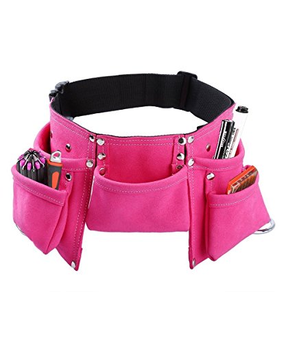 Kids Tool Belt - Real Suede Leather Construction Belt for Ages 2-14