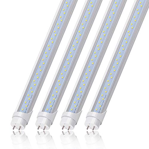 Kihung T8 LED Bulbs 4 Foot, Type B Ballast Bypass, Dual-Ended Power, G13 Base, 24W 3120LM 6000K Daylight White, Compatible with T8 T10 T12 Tubes, 4ft Fluorescent Bulb Replacement, 4-Pack