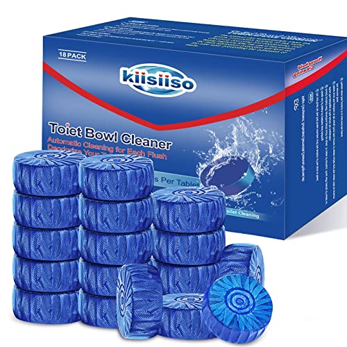 Pine-Scented KIISIISO Toilet Bowl Cleaner Tablets, 18-Pack