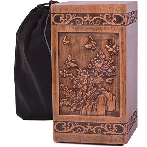 KIMNAG Wooden Cremation Urn for Human Wood Ashes