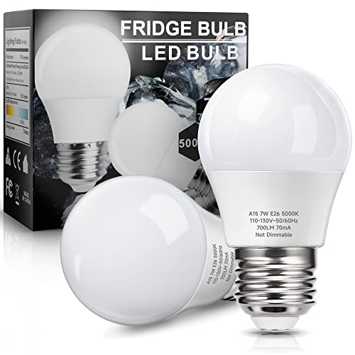 KINDEEP 7W Daylight White A15 LED Bulb, 2 Pack