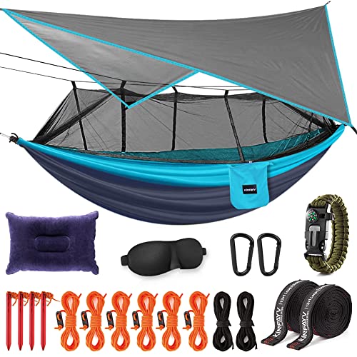 Kinfayv Camping Hammock with Mosquito Net and Rain Fly