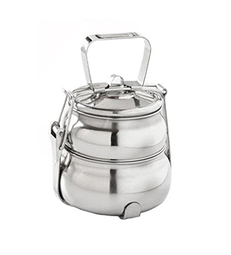 King International Stainless Steel Traditional Indian Tiffin Box (2 Tier)