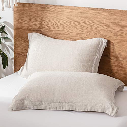 King Linens Linen Pillow Shams - Pack of 2