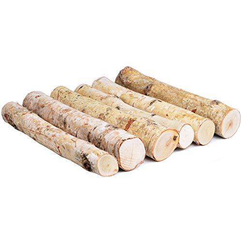 Kingcraft Large Birch Logs for DIY Fireplace Decor 6 Pack