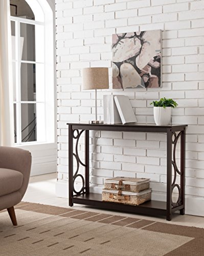 Kings Brand Furniture Console Table with Storage Shelf
