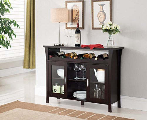 Kings Brand Wine Rack Buffet Server Console Table