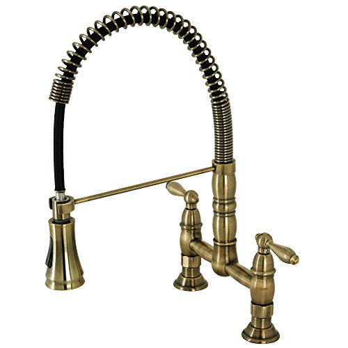 Kingston Brass Heritage Pull-Down Sprayer Kitchen Faucet