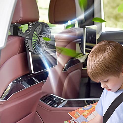 KINOWJI Car Fan - USB Powered Cooling Fan for Car Backseat
