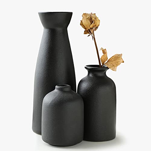 Modern Farmhouse Ceramic Vase Set for Home Decor