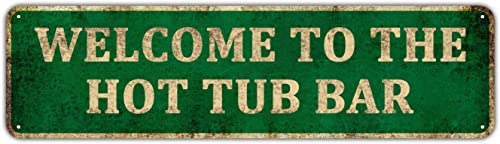 KIOZIY Wall Decor - Hot Tub Bar Tin Plaque
