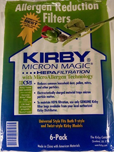Kirby Vacuum Cleaner Disposable White Hepa Bags 6 Pack for All Models