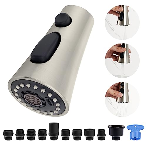 3-Function Kitchen Faucet Sprayer Nozzle with 10 Adapters