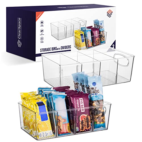 Kitchen Storage Bins with Removable Dividers