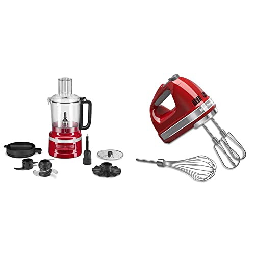 KitchenAid 9 Cup Food Processor and KHM7210ER 7-Speed Digital Hand Mixer - Empire Red
