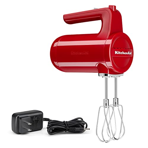 KitchenAid Cordless 7 Speed Hand Mixer - KHMB732, Empire Red