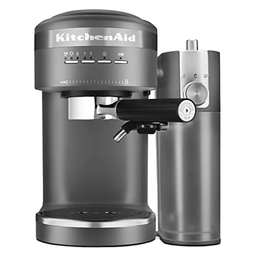 KitchenAid Espresso Machine and Milk Frother - KES6404, Charcoal Grey