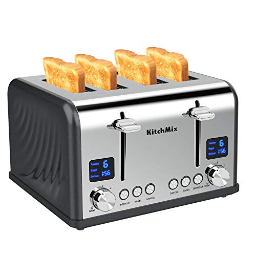 KitchMix Toaster 4 Slice with LCD Timer