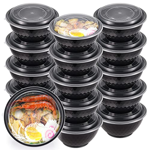 Kitch’nMore 36oz Extra-Thick Meal Prep Bowls with Lids