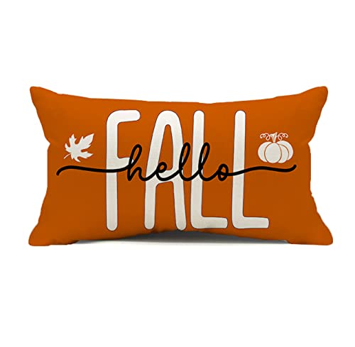 Kithomer Hello Fall Pillow Covers - Autumn Decorations