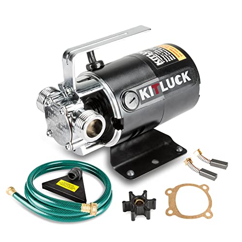 KITLUCK 115V 1/10HP Electric Water Transfer Pump with Suction Hose Kit