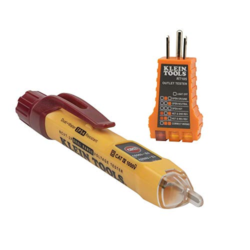 Klein Tools NCVT2PKIT Non-Contact Voltage Tester with Outlet Tester
