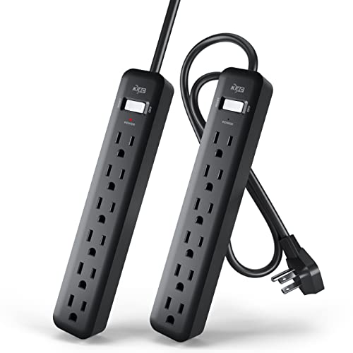 KMC 6-Outlet Power Strip, 2-Pack