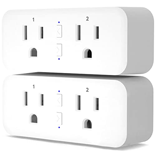 KMC Smart Plug Duo: 2-Outlet Wi-Fi, 2-Pack, Works with Alexa & Google Assistant