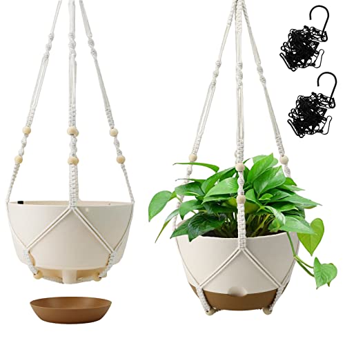 Koalaime Indoor/Outdoor Self Watering Hanging Planter (2 Pack)