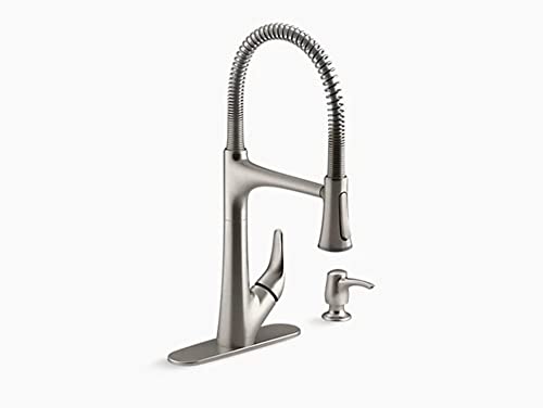 KOHLER Lilyfield Commercial Style Pre-Rinse Single-Handle Semi-Professional Kitchen Sink Faucet