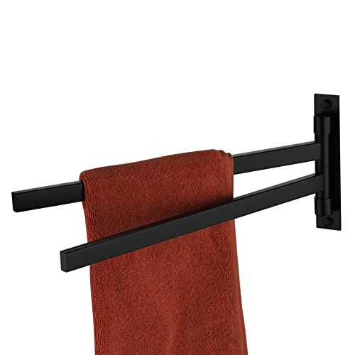 KOKOSIRI Bathroom Towel Bars - Matte Black Swing Out Hand Towel Holder
