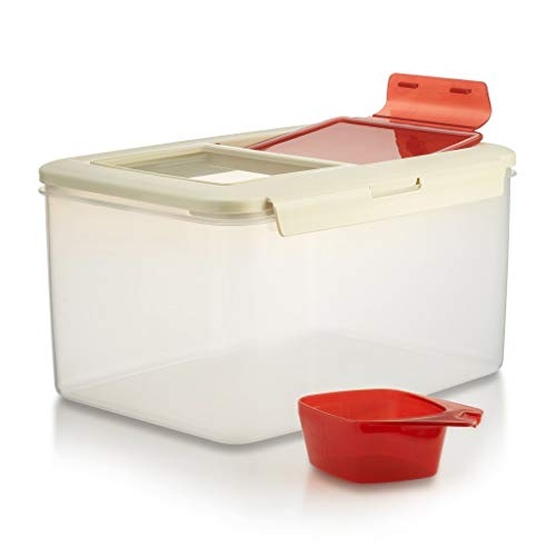 Komax Biokips Large Food Containers, 20lb Storage Bins with Lids & Scooper