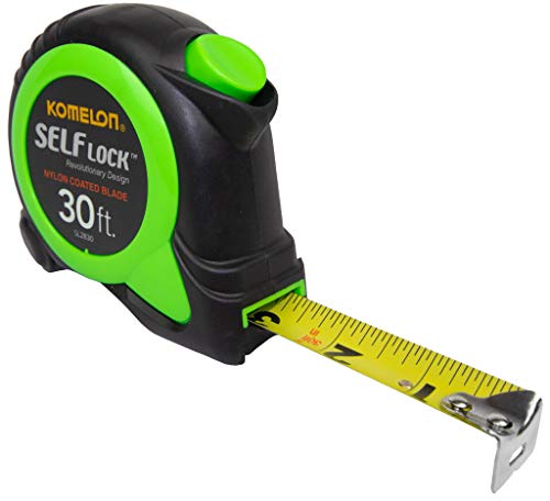 Komelon SL2830; 30' x 1" Self-Lock Tape Measure, Green
