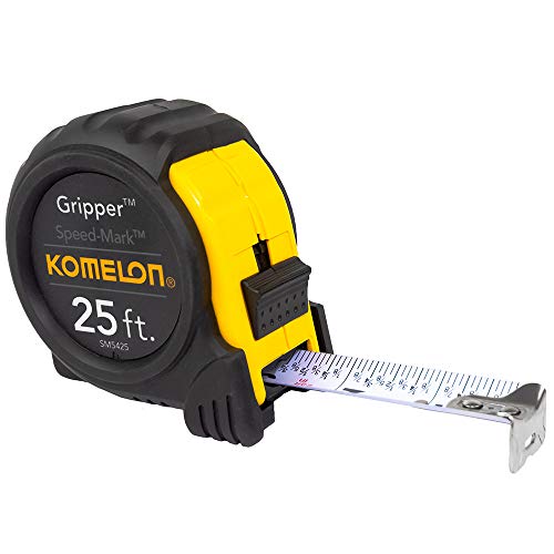 Komelon SM5425 White Measuring Tape, 1-Inch X 25Ft