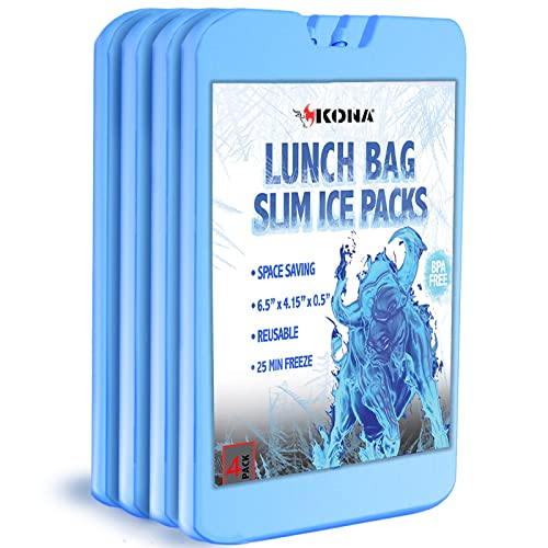 Bentgo Ice Lunch Chillers - Ultra-Thin Ice Packs Perfect for Everyday Use  in Lunch Bags, Lunch Boxes and Coolers - 4 Pack (Blue) : : Home