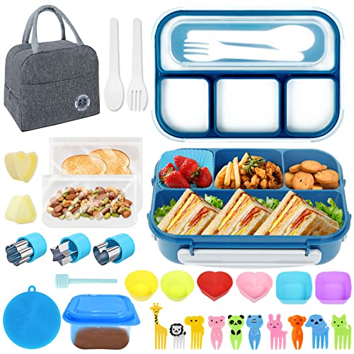 Korlon Bento Box Adult Lunch Box with Accessories